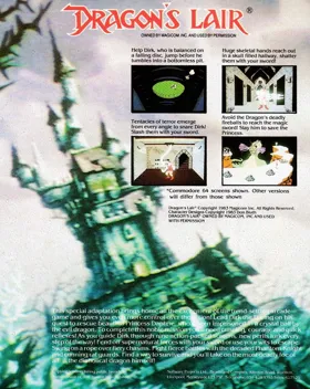 Dragon's Lair (UK) (1985) (Trainer) box cover back